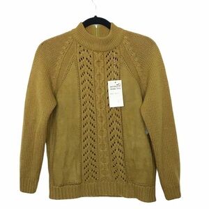 Tami Vintage Wool Suede Leather Sweater